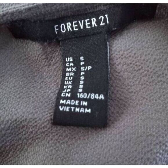 FOREVER 21 ARMY GREEN CRISSCROSS BLOUSE SZ.S EUC. - Picture 5 of 6